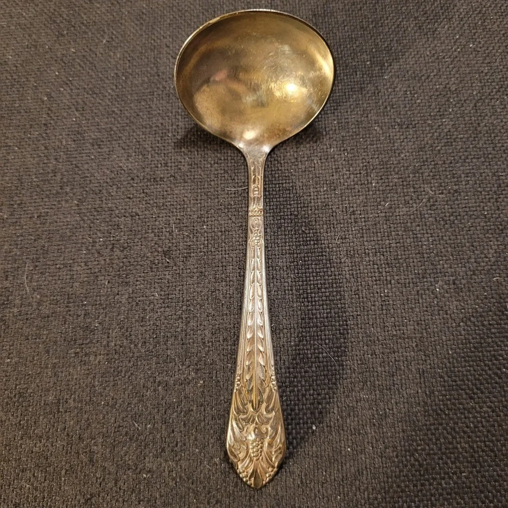 1847 Rogers Brothers Marquis Pattern Silver Plated Serving Set Jelly Spoon Ladle